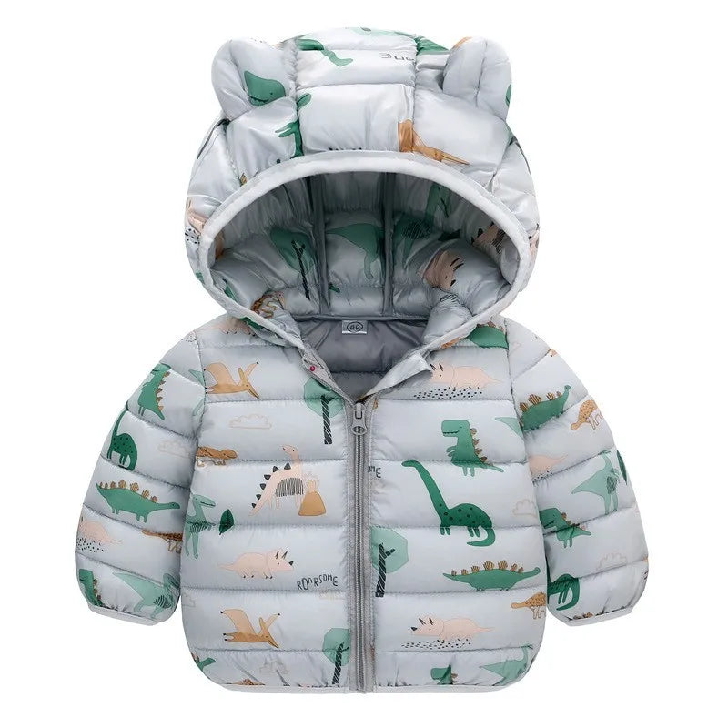 Kids Hooded Puffer Jacket | Lightweight Zip-Up Coat for Boys & Girls 0–5 Years
