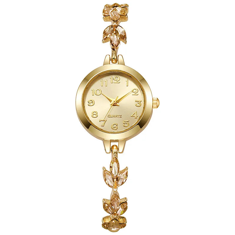 Women's Rhinestone Bracelet Watch | Elegant Quartz Wristwatch Gift for Her