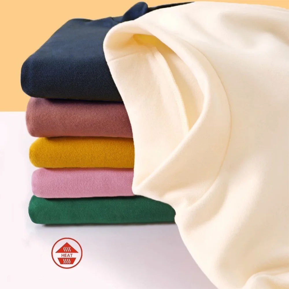 Kids Turtleneck Thermal Top | Long Sleeve Fleece Base Layer for Boys & Girls