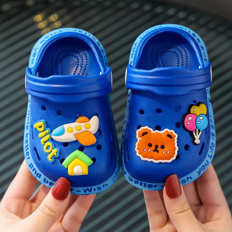 Kids Clogs & Beach Sandals | Lightweight Breathable Cartoon Slip-On Shoes for Boys & Girls