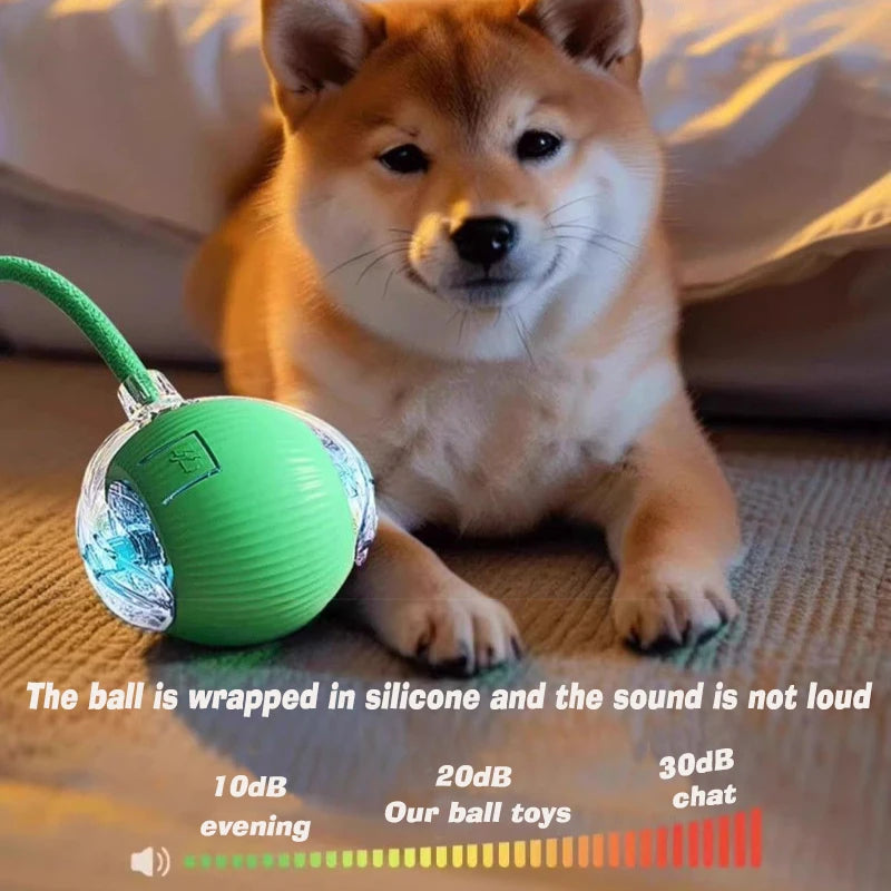 Smart Interactive Rolling Ball Toy for Dogs & Cats | Auto Obstacle Avoidance, 3 Play Modes