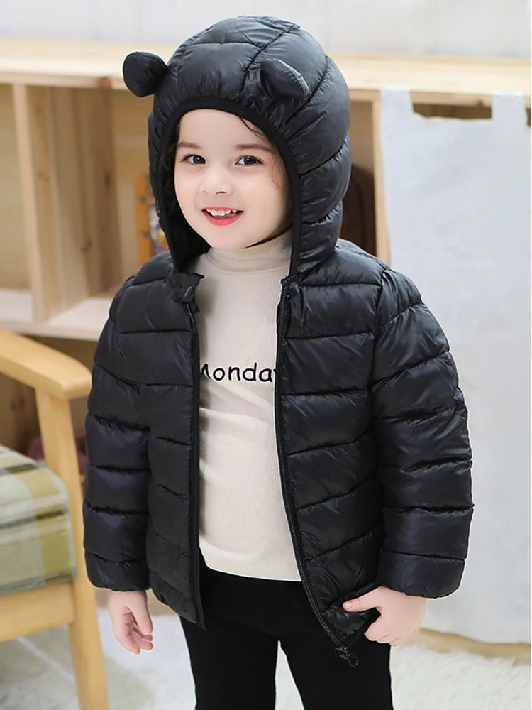 Kids Hooded Puffer Jacket | Lightweight Zip-Up Coat for Boys & Girls 0–5 Years