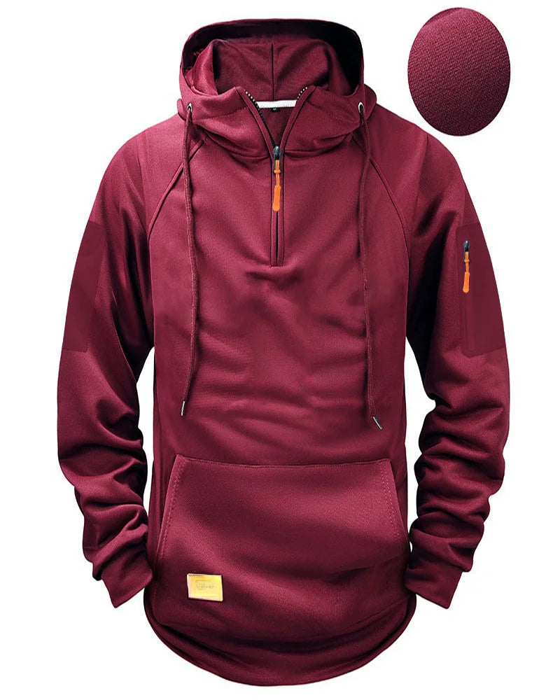Men's Zip-Up Hoodie | Harajuku Multi-Pocket Streetwear | S–XXXL