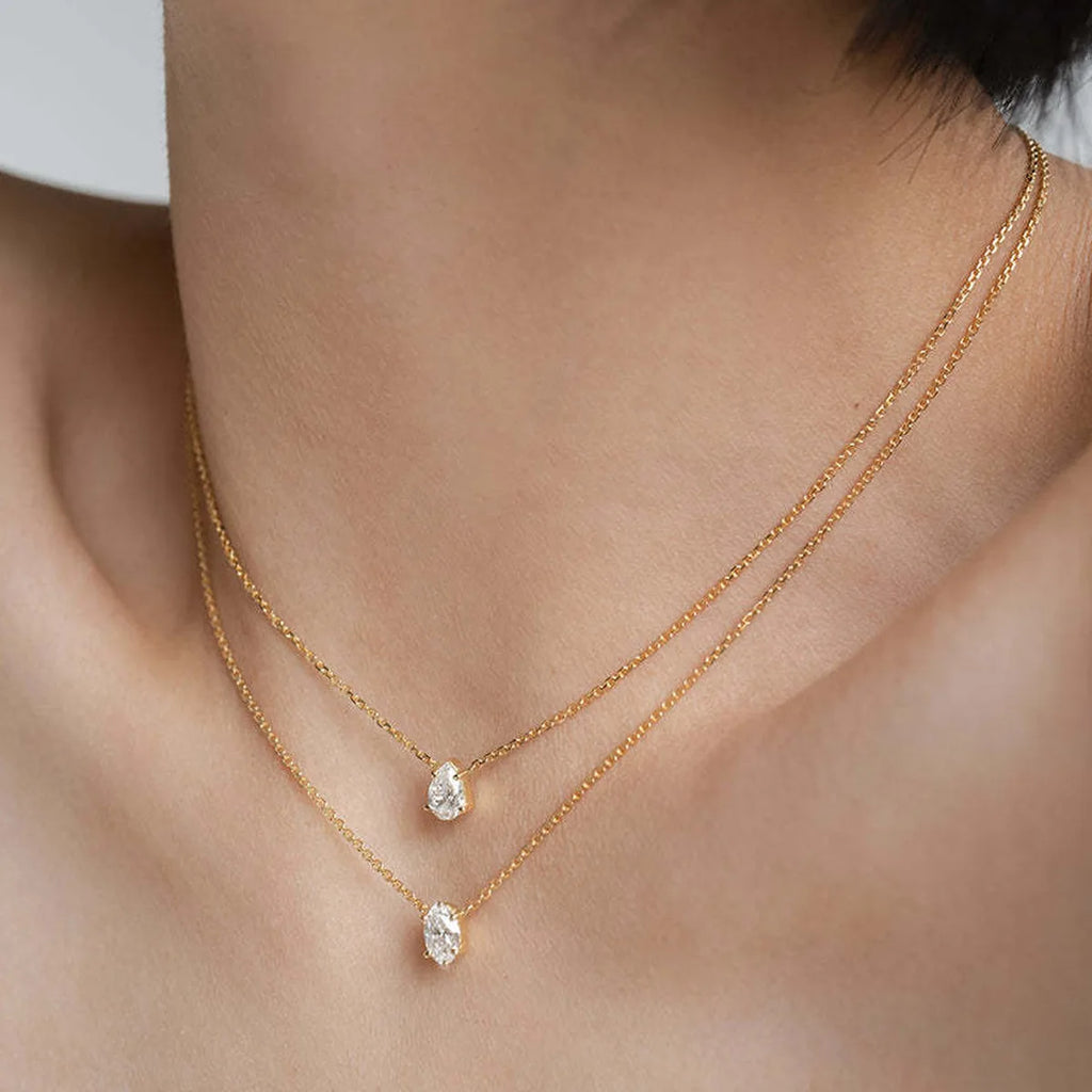 Women's Zircon Heart Pendant Necklace | Multilayer Chain Choker | Party Jewellery Gift