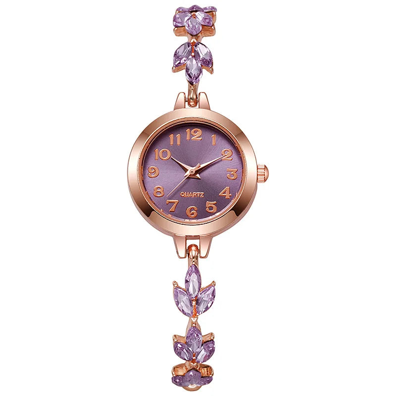 Women's Rhinestone Bracelet Watch | Elegant Quartz Wristwatch Gift for Her