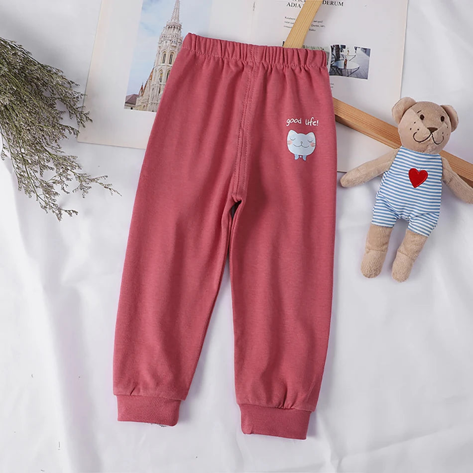 Kids Cartoon Animal Joggers | Unisex Elastic Waist Casual Trousers for Boys & Girls