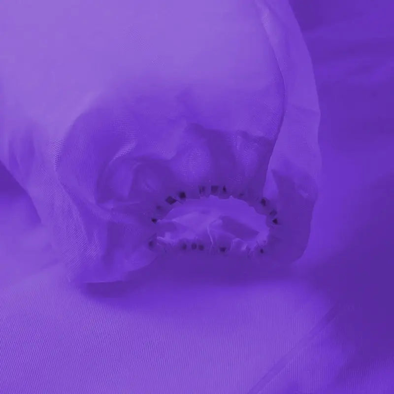 Hooded Raincoat | Waterproof Poncho | Clear & Purple