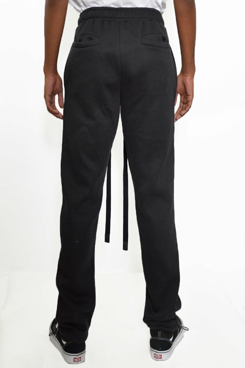 Men's Cotton Fleece Toggle Sweatpants – Elastic Waist Joggers with Ankle Toggle
