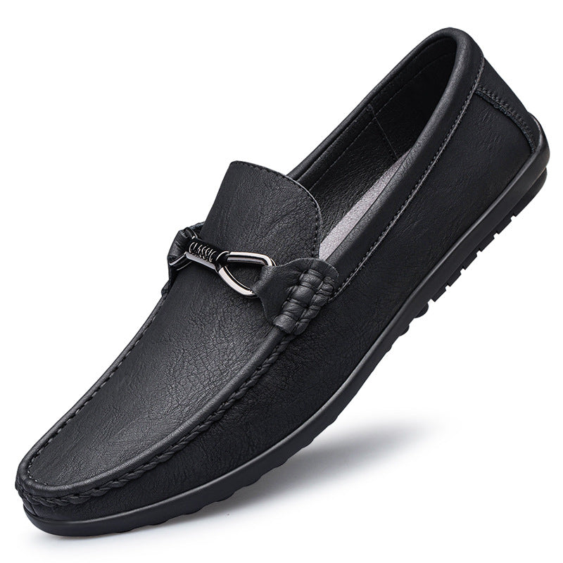 Men's Leather Slip-On Casual Shoes