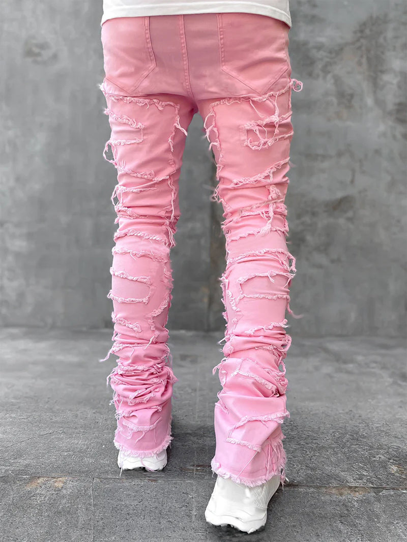 Men's Stacked Ripped Jeans