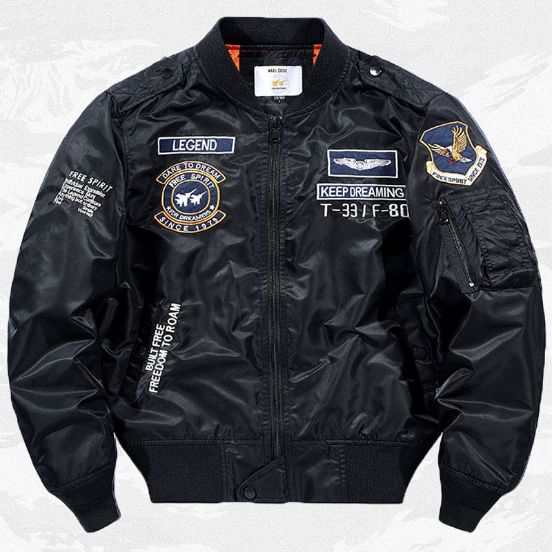 Men's Embroidered Baseball Jacket – Loose Fit Varsity Jacket | 4 Colours