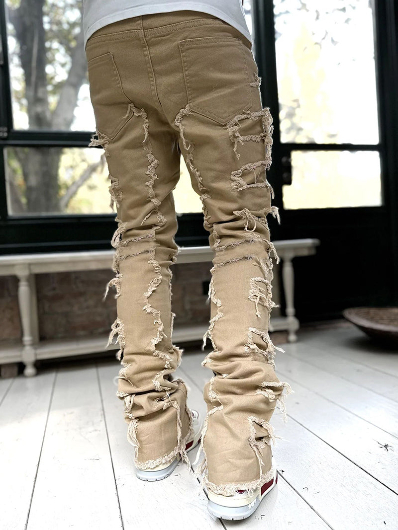 Men's Stacked Ripped Jeans