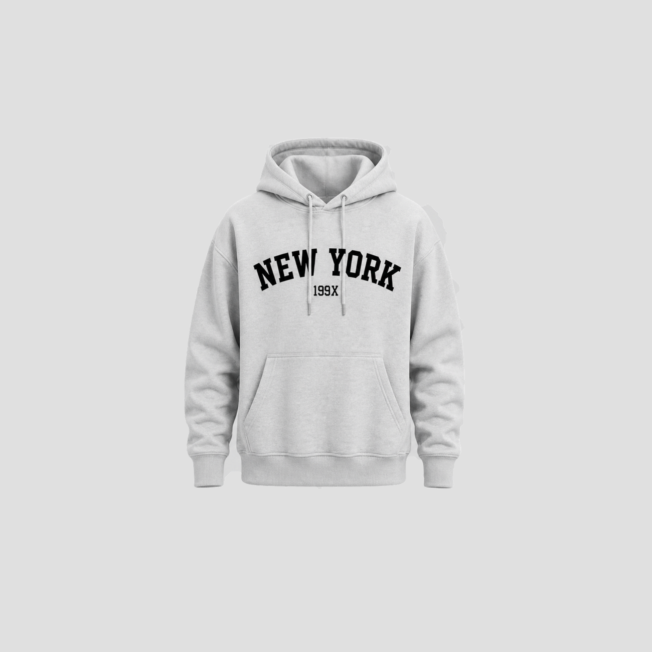 Women's New York Letter Hoodie – Y2K Fleece Pullover with Pockets